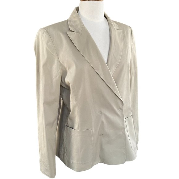 Elie Tahari Embroider Preppy Blazer Tan Neutral Professional Business Office-14 - Picture 1 of 16